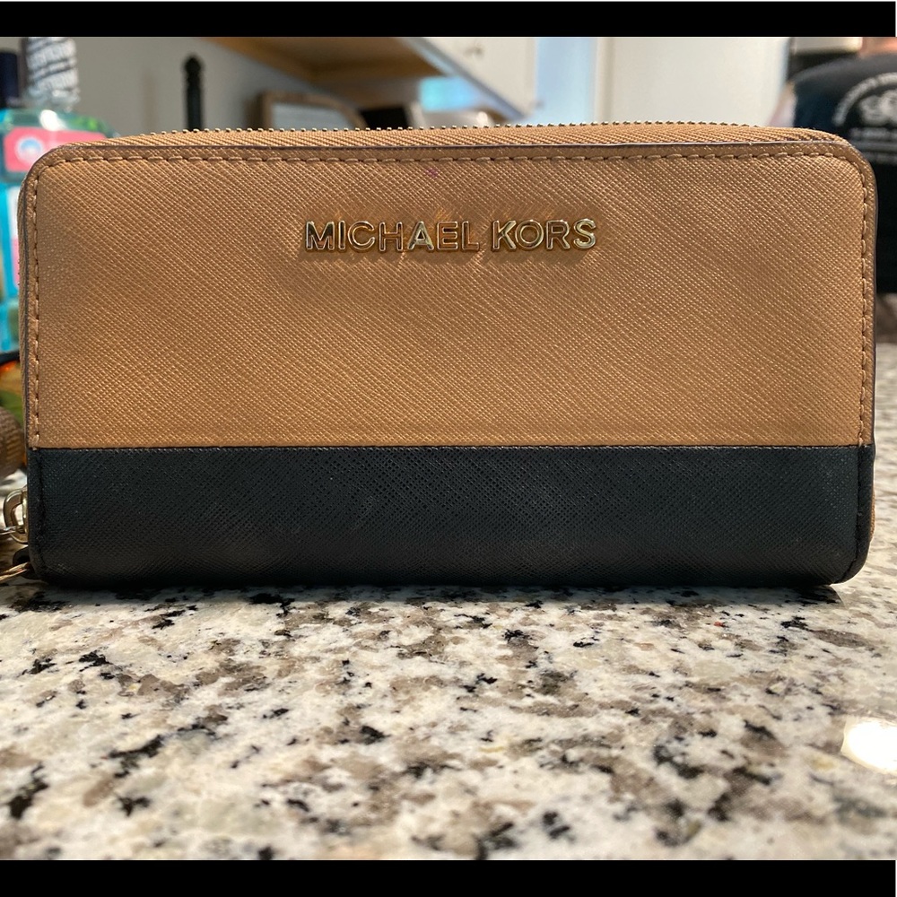Brown and Black Small Michael Kors Wallet